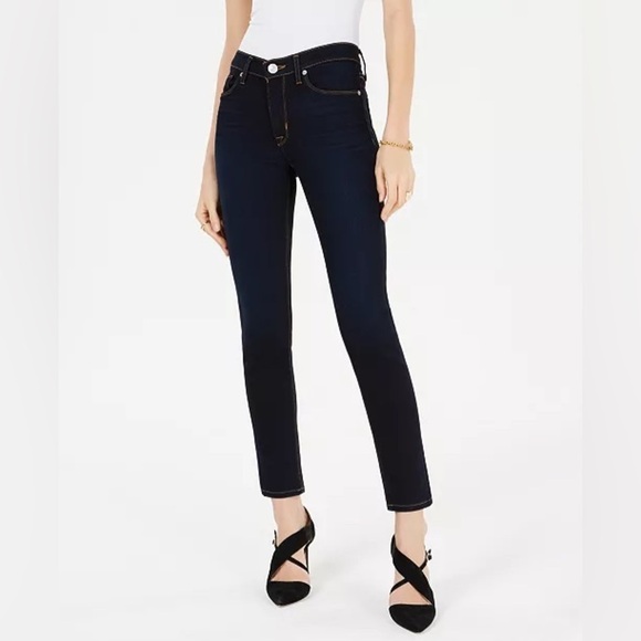 Hudson Nico Mid Rise Super Skinny Ankle Jeans in Adrian Dark Wash 25 - Picture 1 of 15